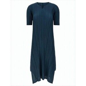 Pleats Please Textured Pleated Midi Dress - NWT